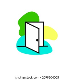 icon door logo vector outline