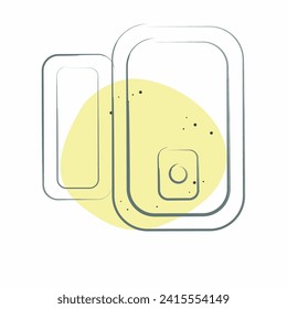 Icon Door Window Sensor. related to Smart Home symbol. Color Spot Style. simple design editable. simple illustration