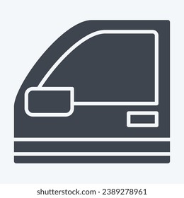 Icon Doors Car. related to Car Parts symbol. glyph style. simple design editable. simple illustration