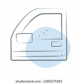 Icon Doors Car. related to Car Parts symbol. Color Spot Style. simple design editable. simple illustration