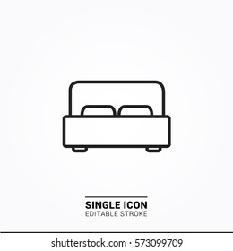 Icon double bed Single Icon Graphic Design