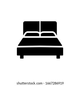 Icono de una cama doble de diseño moderno
