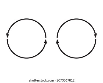 icon double reverse in black circle vector image ,refresh page arrow button,roundabout,transfere the possession,repeat,two rotating arrows,vector illustration,eps10 ,logo web