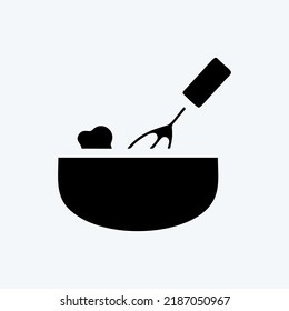 Icon Dough Shaker. suitable for Bakery symbol. glyph style. simple design editable. design template vector. simple illustration