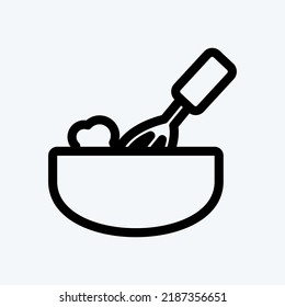 Icon Dough Shaker. suitable for Bakery symbol. line style. simple design editable. design template vector. simple illustration