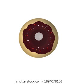 Anuncio de rosquilla aislado en fondo blanco. Ilustración del vector