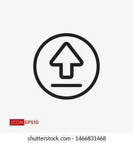 Icon for dowload and upload activities. Flat style for graphic and web design, logo. EPS10 black pictogram