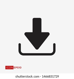 Icon for dowload and upload activities. Flat style for graphic and web design, logo. EPS10 black pictogram