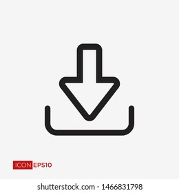 Icon for dowload and upload activities. Flat style for graphic and web design, logo. EPS10 black pictogram