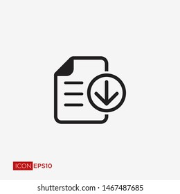 Icon for dowload and upload activities. Flat style for graphic and web design, logo. EPS10 black pictogram