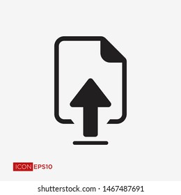 Icon for dowload and upload activities. Flat style for graphic and web design, logo. EPS10 black pictogram