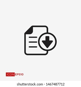 Icon for dowload and upload activities. Flat style for graphic and web design, logo. EPS10 black pictogram