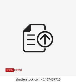 Icon for dowload and upload activities. Flat style for graphic and web design, logo. EPS10 black pictogram