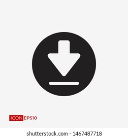 Icon for dowload and upload activities. Flat style for graphic and web design, logo. EPS10 black pictogram