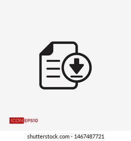 Icon for dowload and upload activities. Flat style for graphic and web design, logo. EPS10 black pictogram