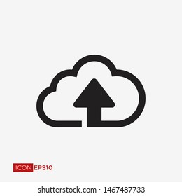 Icon for dowload and upload activities. Flat style for graphic and web design, logo. EPS10 black pictogram