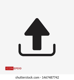 Icon for dowload and upload activities. Flat style for graphic and web design, logo. EPS10 black pictogram