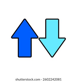 Icon a up down, isolated against a clean background.