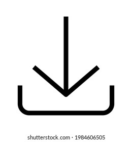 Icon Down With Style Outline