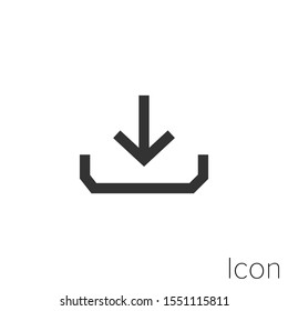 Icon download in black and white Illustration.