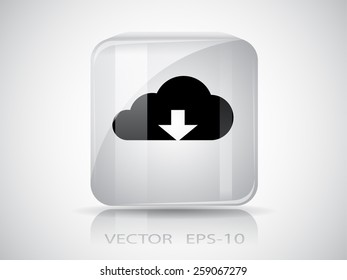 icono de nube de descarga