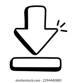 Un icono de descarga, diseño editable 