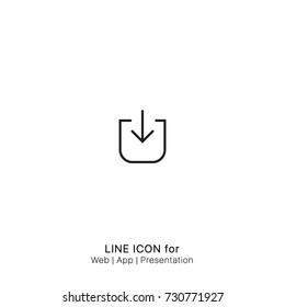 Icon download folder graphic design single icon vector