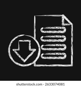 Icon download. Internet network elements. Icon in chalk style.