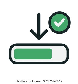 Ícone Barra de progresso de download concluída