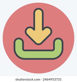 Icon Download. related to Button Download symbol. flat style. simple design illustration