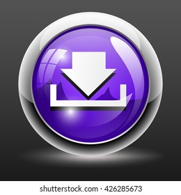 icon with download sign inside