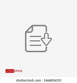 Icon for download and upload activities. Isolated in gray color. Flat style for graphic and web design, logo. EPS10 black pictogram