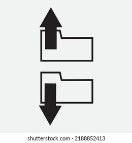 icono para descargar y cargar, icono de logotipo vectorial