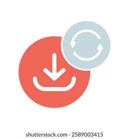 Icon a downloading, isolated against a clean background.
