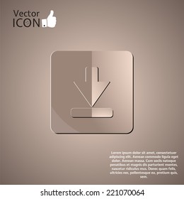 Icon downloads as a button. Made in vector