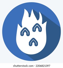 Icon Dragon Fruit. related to Thailand symbol. long shadow style. simple design editable. simple illustration. simple vector icons. World Travel tourism. Thai