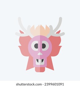 Icon Dragon. related to Chinese New Year symbol. flat style. simple design editable. simple illustration