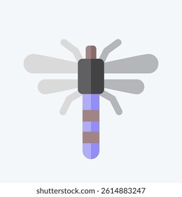 Icon Dragonfly. related to Insects symbol. flat style. design editable