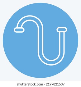 Icon Drain Cleaning. suitable for Kids symbol. blue eyes style. simple design editable. design template vector. simple illustration