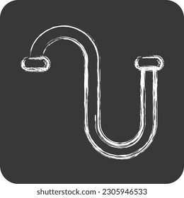 Icon Drain Cleaning. suitable for Kids symbol. chalk Style. simple design editable. design template vector