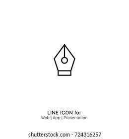 Icon Draw  pen  vector  writing graphic design single icon vector