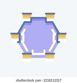 Icon Draw Polygon. related to Graphic Design Tools symbol. doodle style. simple design editable. simple illustration. simple vector icons