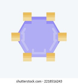 Icon Draw Polygon. related to Graphic Design Tools symbol. flat style. simple design editable. simple illustration. simple vector icons