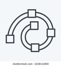 Icon Draw Spiral. related to Graphic Design Tools symbol. line style. simple design editable. simple illustration. simple vector icons