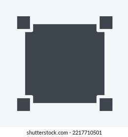 Icon Draw Square. related to Graphic Design Tools symbol. glyph style. simple design editable. simple illustration. simple vector icons