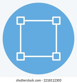 Icon Draw Square. related to Graphic Design Tools symbol. blue eyes style. simple design editable. simple illustration. simple vector icons