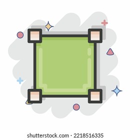 Icon Draw Square. related to Graphic Design Tools symbol. Comic Style. simple design editable. simple illustration. simple vector icons