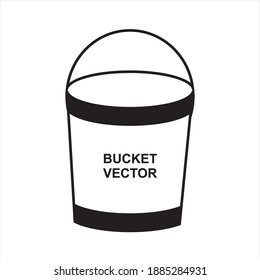 
icon drawing of a bucket vector illustration