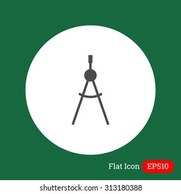 Icon of drawing compasses in circle