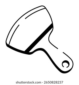 ícone Um ícone de estilo de desenho representando uma espátula de argila
